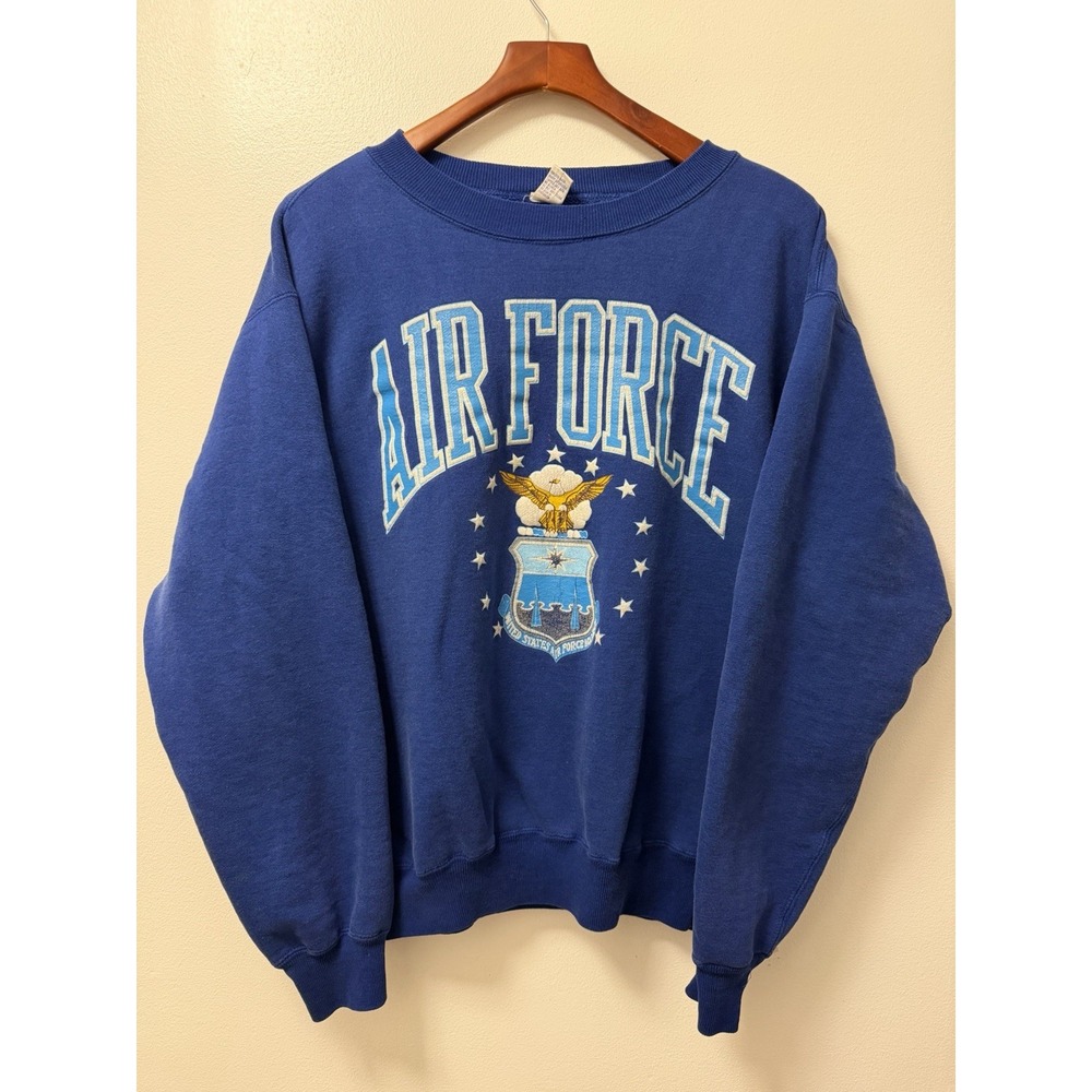 Vintage U.S Air Force Academy Blue Crewneck Sweater Men's XL Pullover 90s
